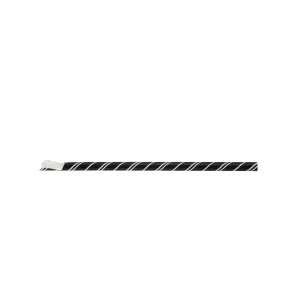100 straight straws spoons 200 mm paper black / white Ø 8 mm
