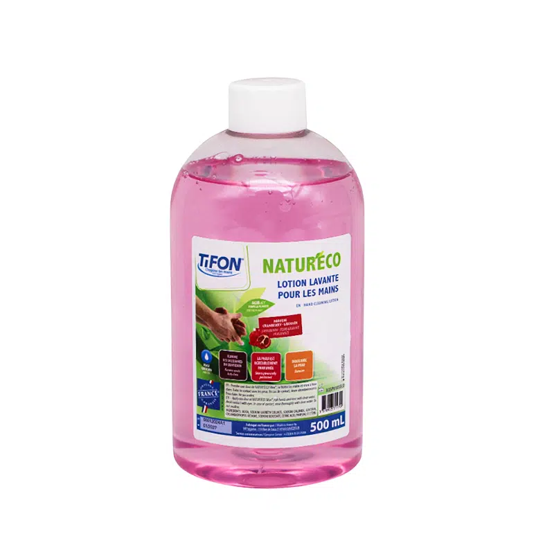 Bottle of cleansing soap for sensitive skin, pump 500ml