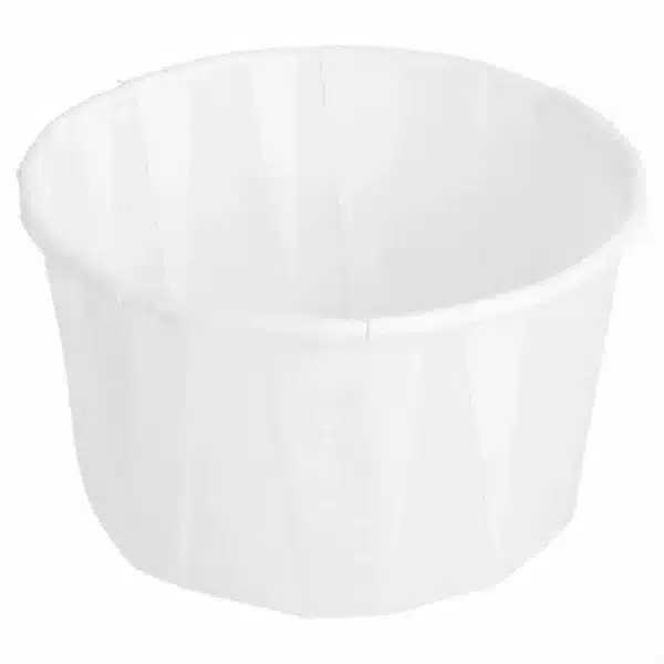 250 white cups folded baking paper 100 ml