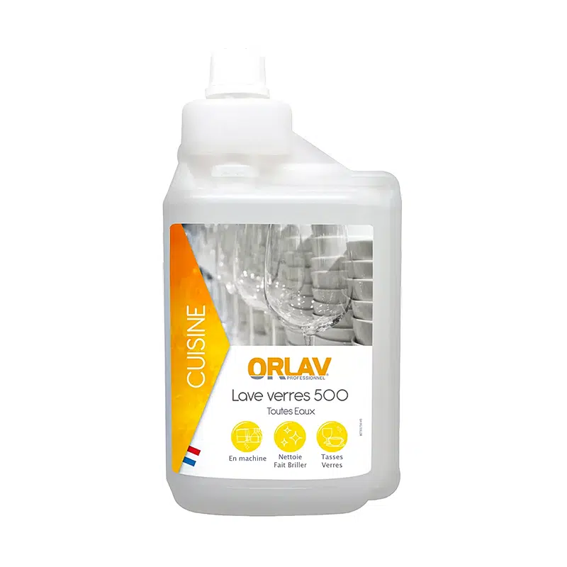 Liquide lave verre 1 L doseur ORLAV