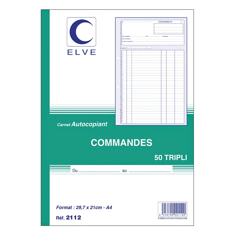 Carnet de commande 50 tripli 297 x 210 mm