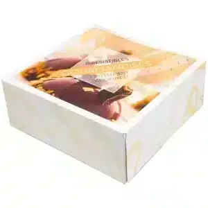 50 Délicieux coloured cardboard pastry boxes 16 x 8 cm