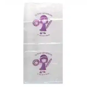 200 purple sliced bread bags 20 microns 23 x 5.5 + 5.5 x 50 cm