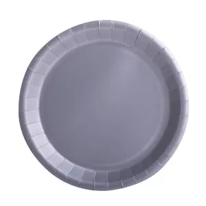 Assiette carton argent