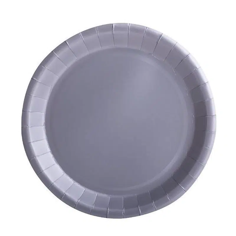 Assiette carton argent 18 cm par 10