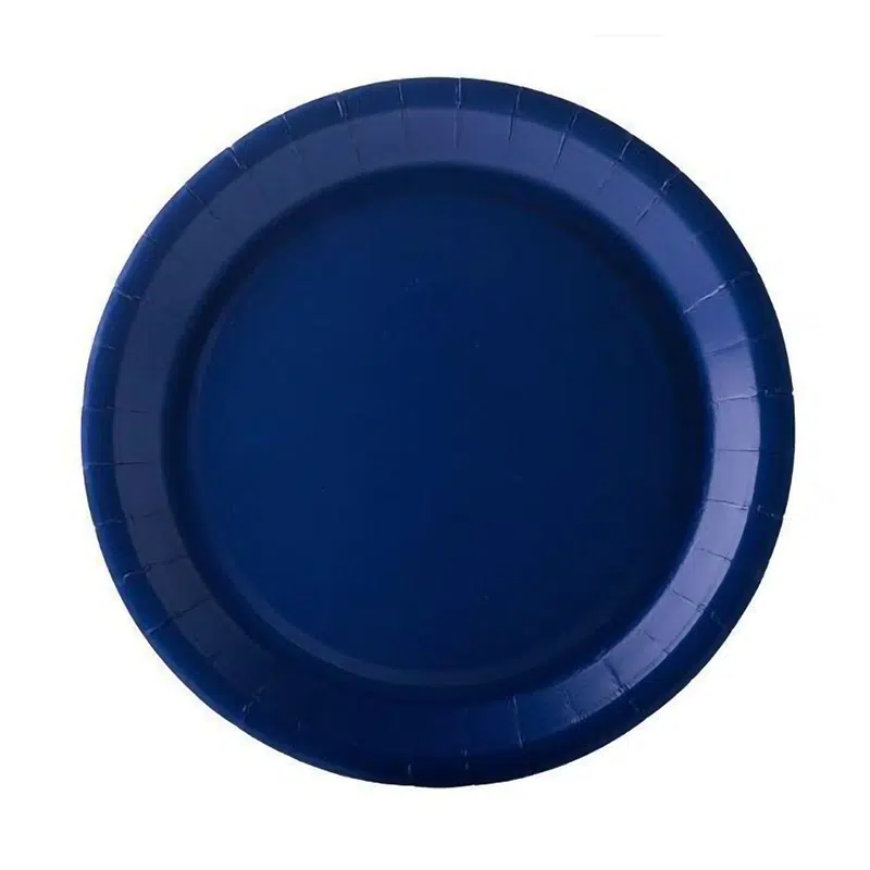 Assiette carton bleu marine 18 cm par 10