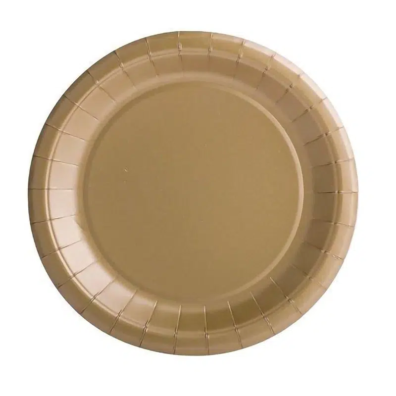 Assiette carton or 18 cm par 10