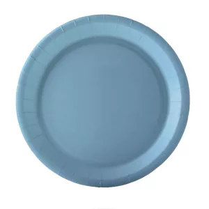 Assiette carton bleu pastel