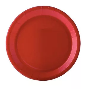 Assiette carton rouge
