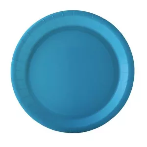 Assiette carton turquoise