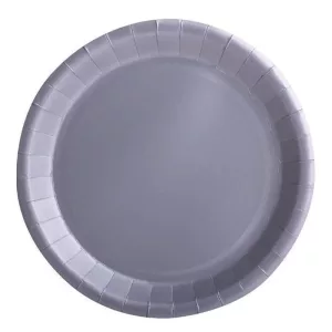 Assiette carton argent