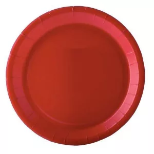 Assiette carton rouge