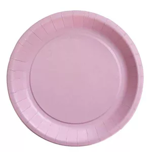 Assiette carton rose pastel