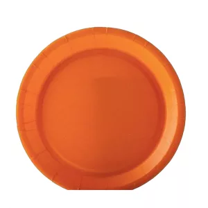 Assiette carton mandarine