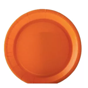 Assiette carton mandarine
