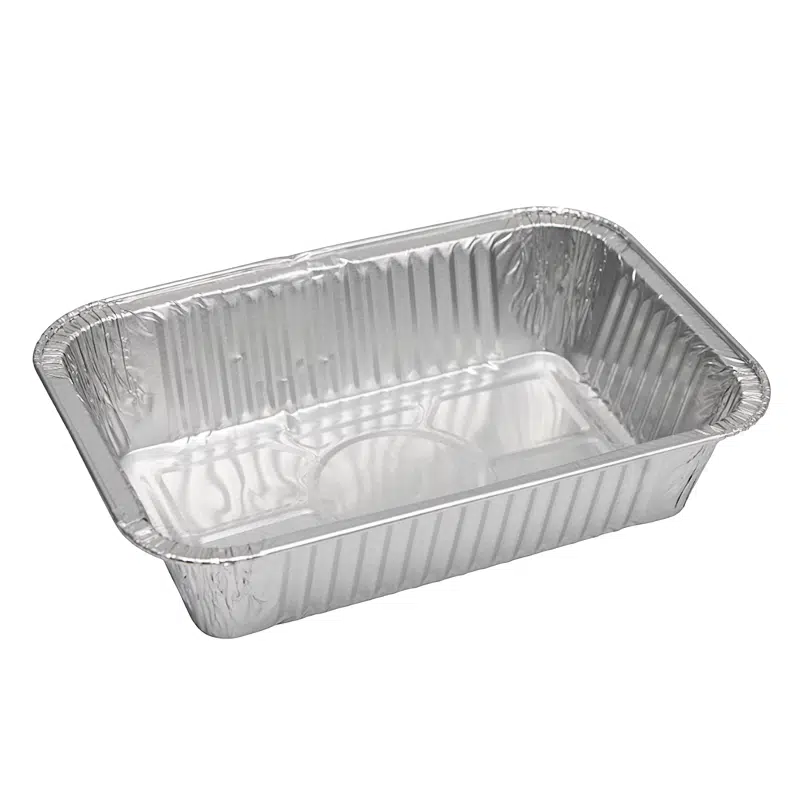 100 barquettes jetables aluminium 890 ml non operculable