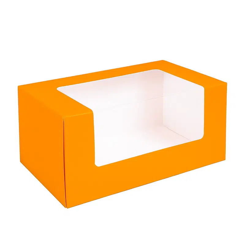 Boite cupcake carton orange 20 x 11 x 9 cm par 25