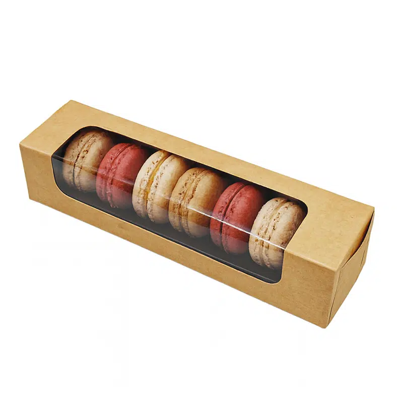 Boite macarons kraft carton pour 8 macarons par 50