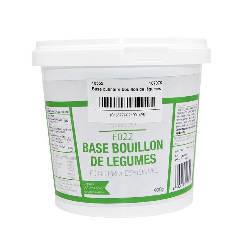 Base culinaire bouillon de légumes 900 gr