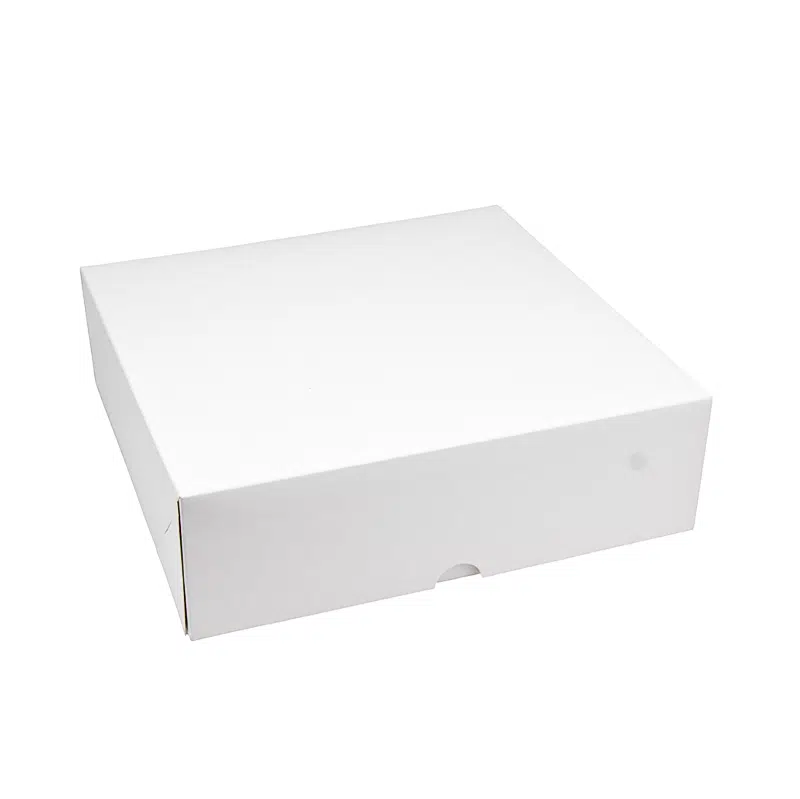Boite pâtissière carton blanc 29 x 8 cm par 25