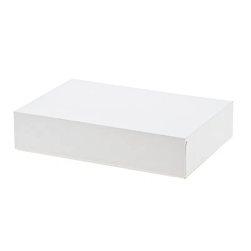 Boite pour plateau traiteur rectangle blanche 28 x 20 x 6 cm par 50