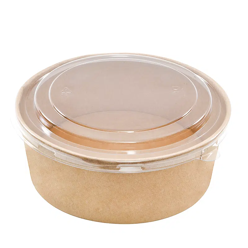 Bol salade carton + couvercle PET 1300 ml par 25