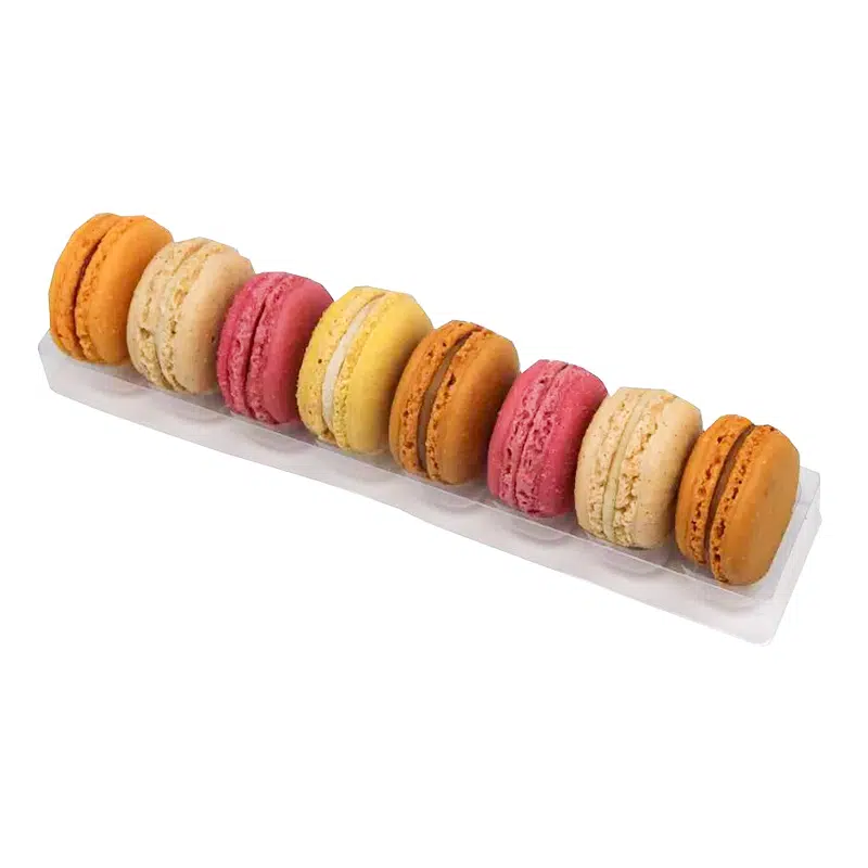 Calage macarons transparent plastique 8 macarons pour boite par 50