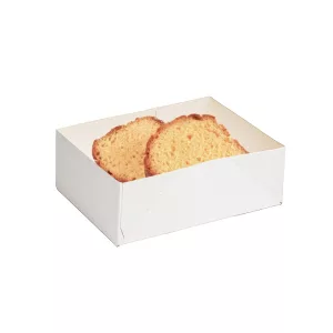 Caissette pâtissière blanche