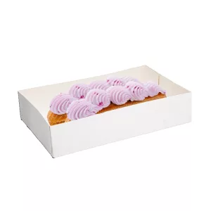 Caissette pâtissière blanche