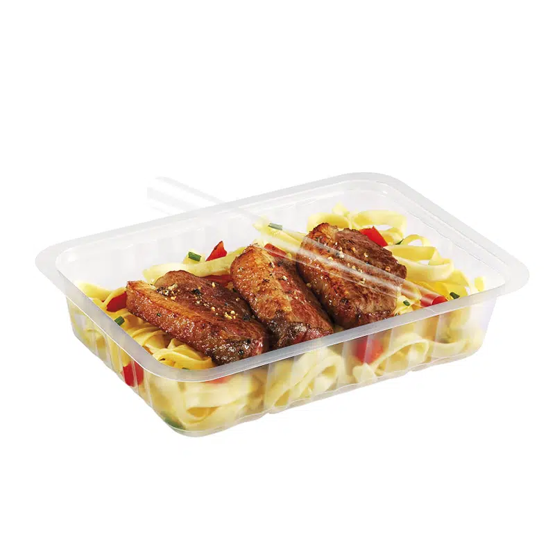 Bandeja de plástico precintable 750 ml x 140