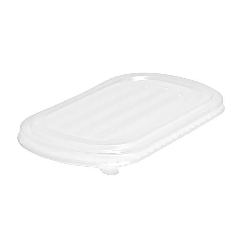 Couvercle plastique pour barquette biodégradable par 50
