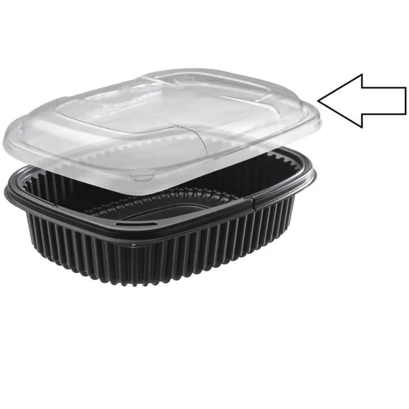 Couvercle plastique pour barquette micro-ondes 800 / 1000 ml par 20