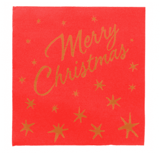 50 Merry Christmas micro embossed napkins 40 x 40 cm