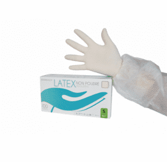 100 powder-free latex examination gloves small 7