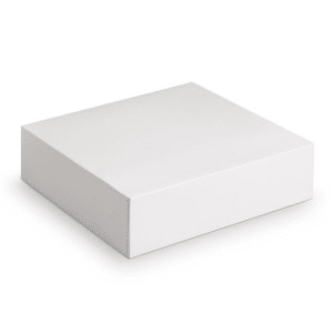 White cardboard cake tin 29 x 5 cm