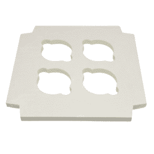 25 wedges 4 cupcake white cardboard
