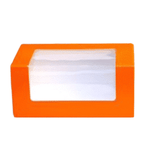 25 orange cardboard cake boxes 20 x 11 x 9 cm