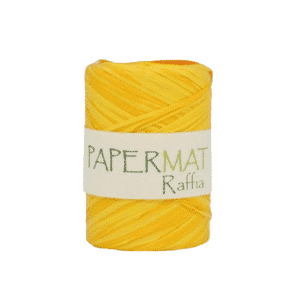 Pelote raffia jaune / mandarine 100m x 10 mm