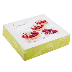 50 Sensation pastry boxes, coloured cardboard 16 x 5 cm