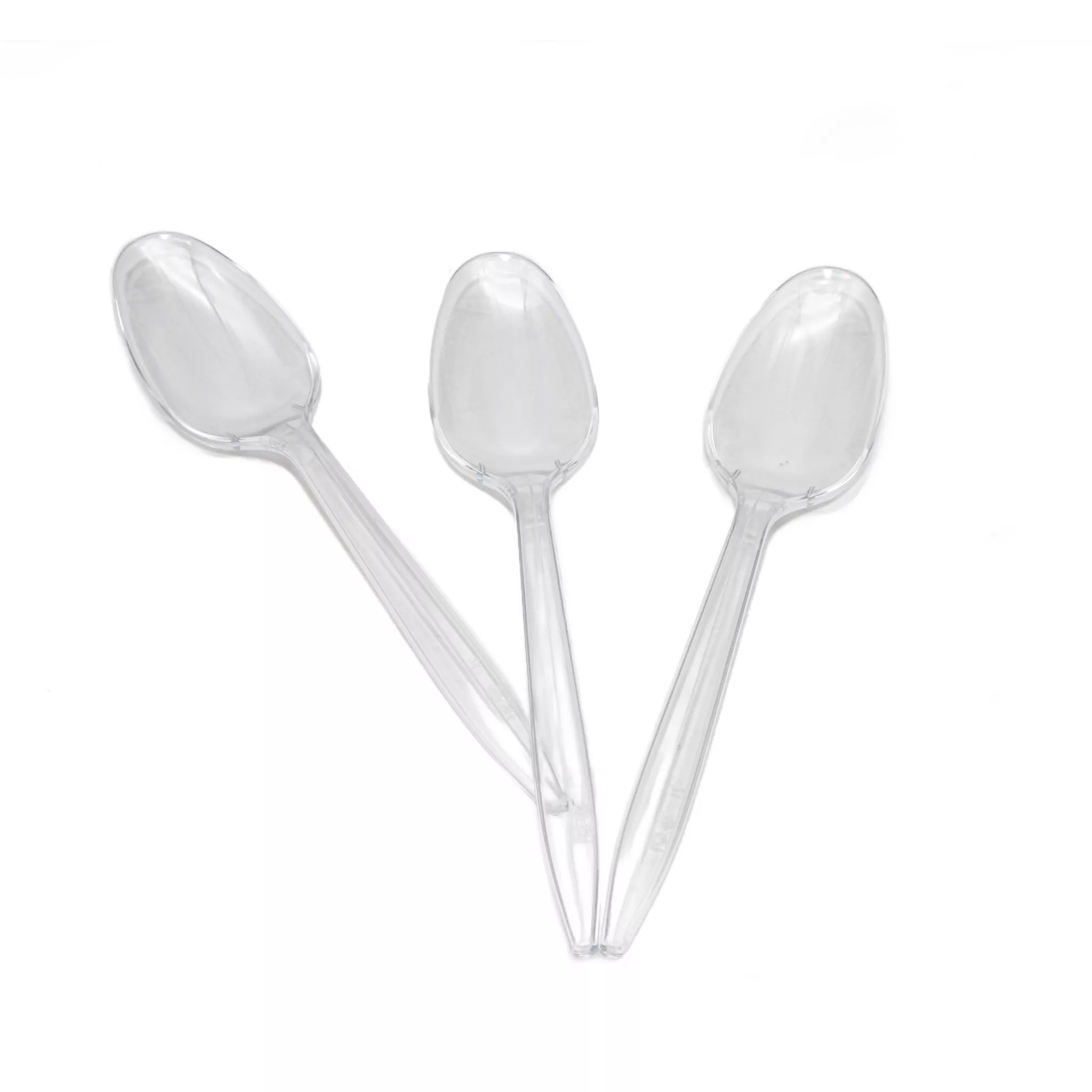 Cuillère plastique réutilisable cristal 140 mm par 100