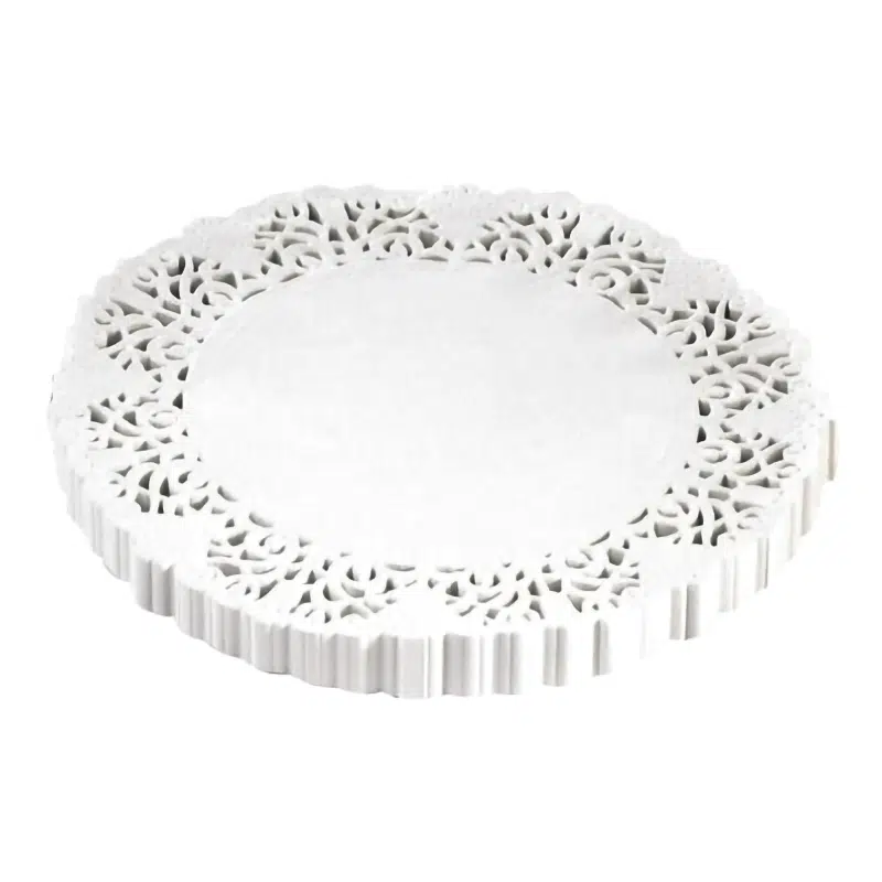 Dentelle ronde blanche Ø26 cm par 250