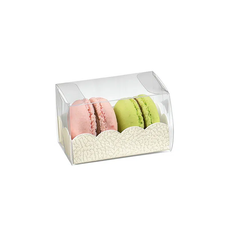 Étui macarons PVC 80 x 50 x 50 mm