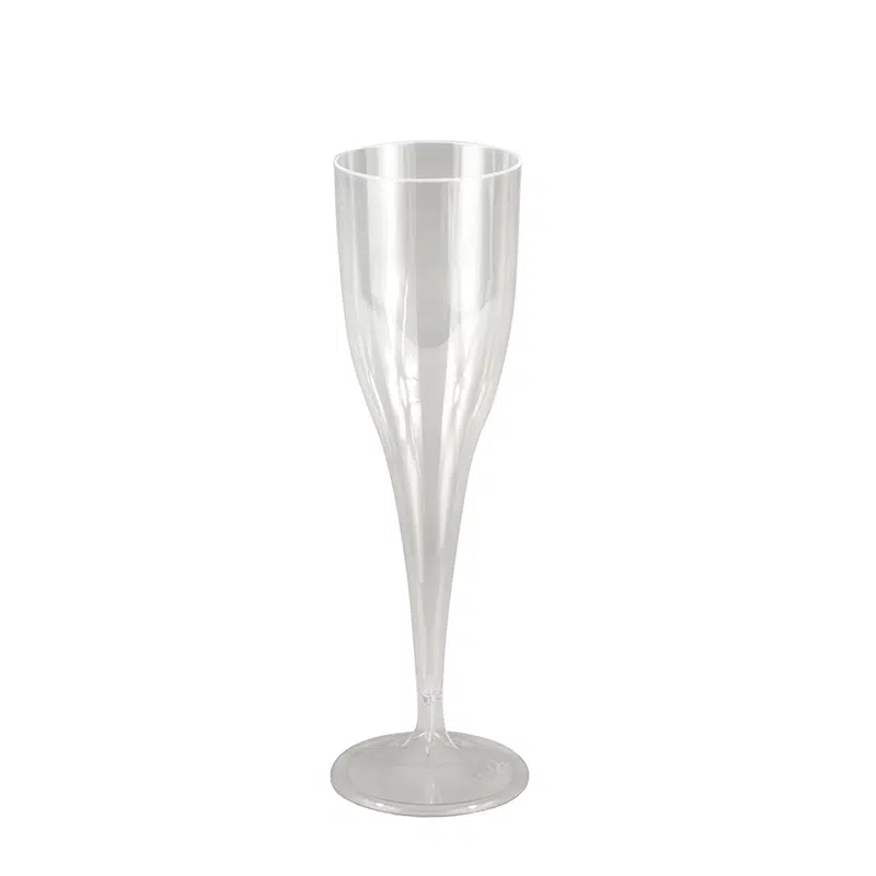 10 flûtes à champagne cristal jetables en plastique 10 cl
