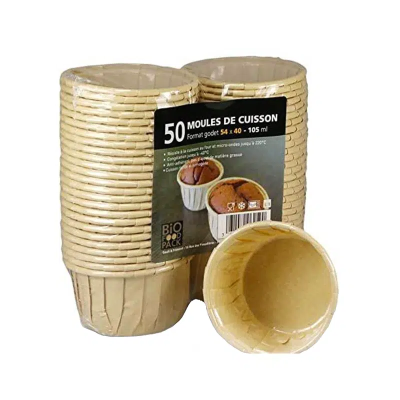 Moule cuisson godet papier 105 ml par 50
