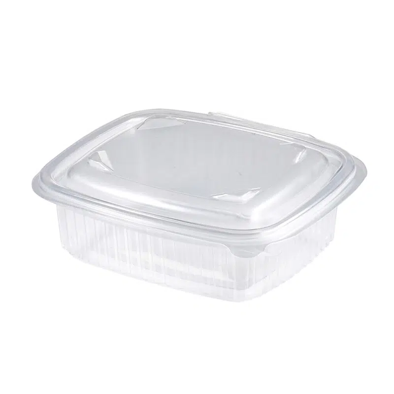 Barquette micro-ondable à couvercle charnière 375 ml par 50