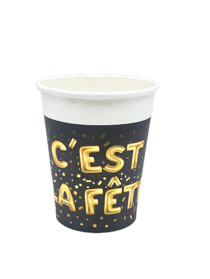 8 “c’est la fête” 20 cl paper cups