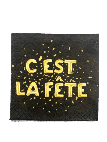 20 “c’est la fête” 33 cm napkins
