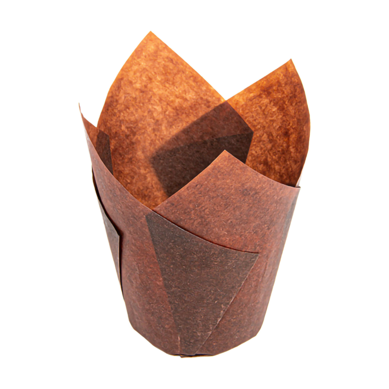 Caissette à muffin marron papier ingraissable 15 x 15 cm par 200