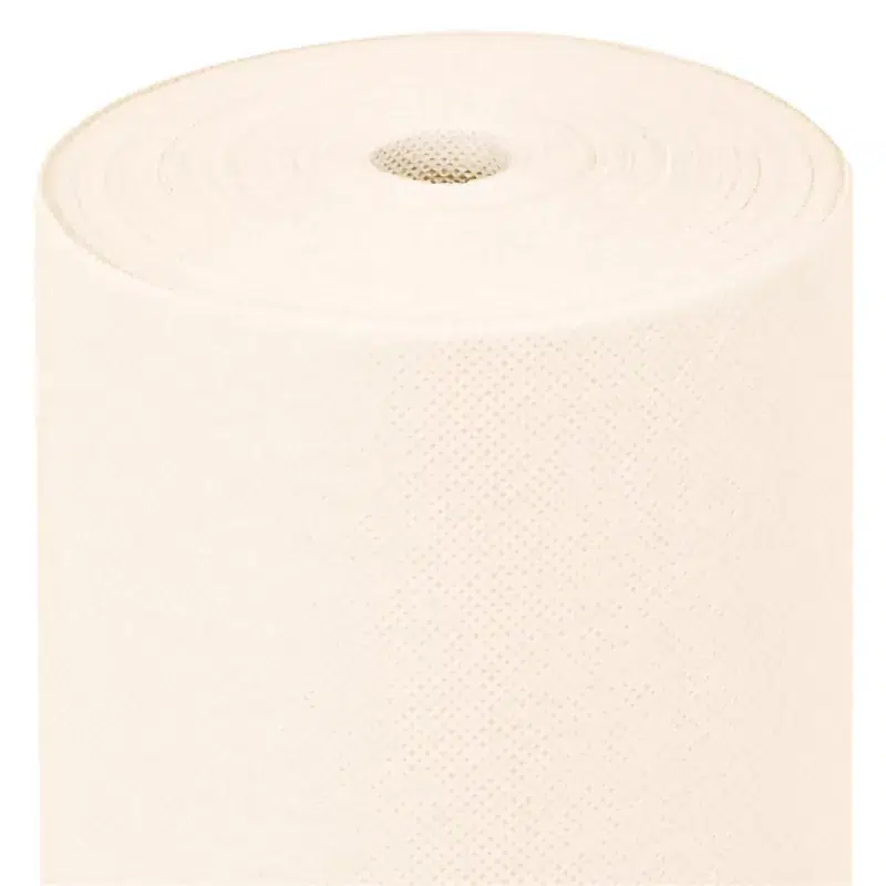 Rollo de mantel de papel no tejido marfil 1,20 x 25 m