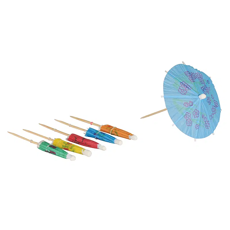 Piques ombrelles colorées 9 cm par 144